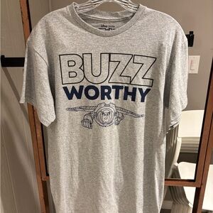 NWOT Grey Disney Toy Story Buzz Worthy t-shirt size medium. Short sleeve. Blend